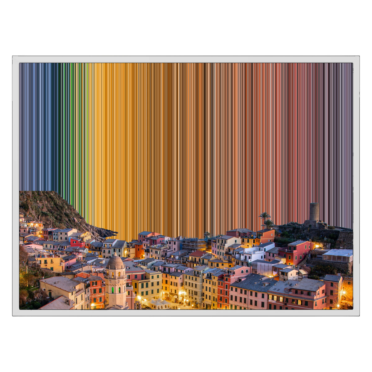 Leinwandbild mit Schattenfugenrahmen im Format 30×24", weißer Rahmen