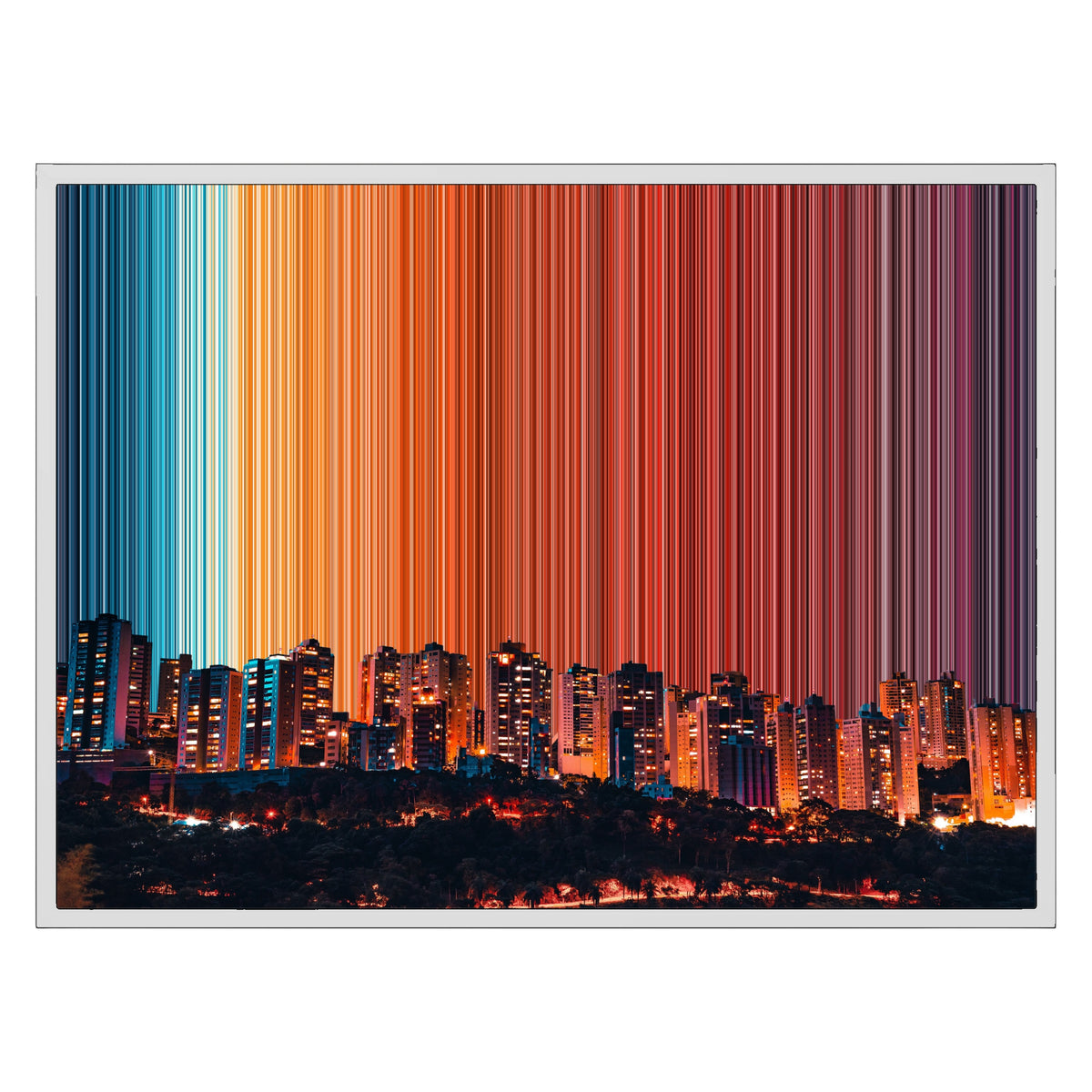 Leinwandbild mit Schattenfugenrahmen im Format 30×24", weißer Rahmen
