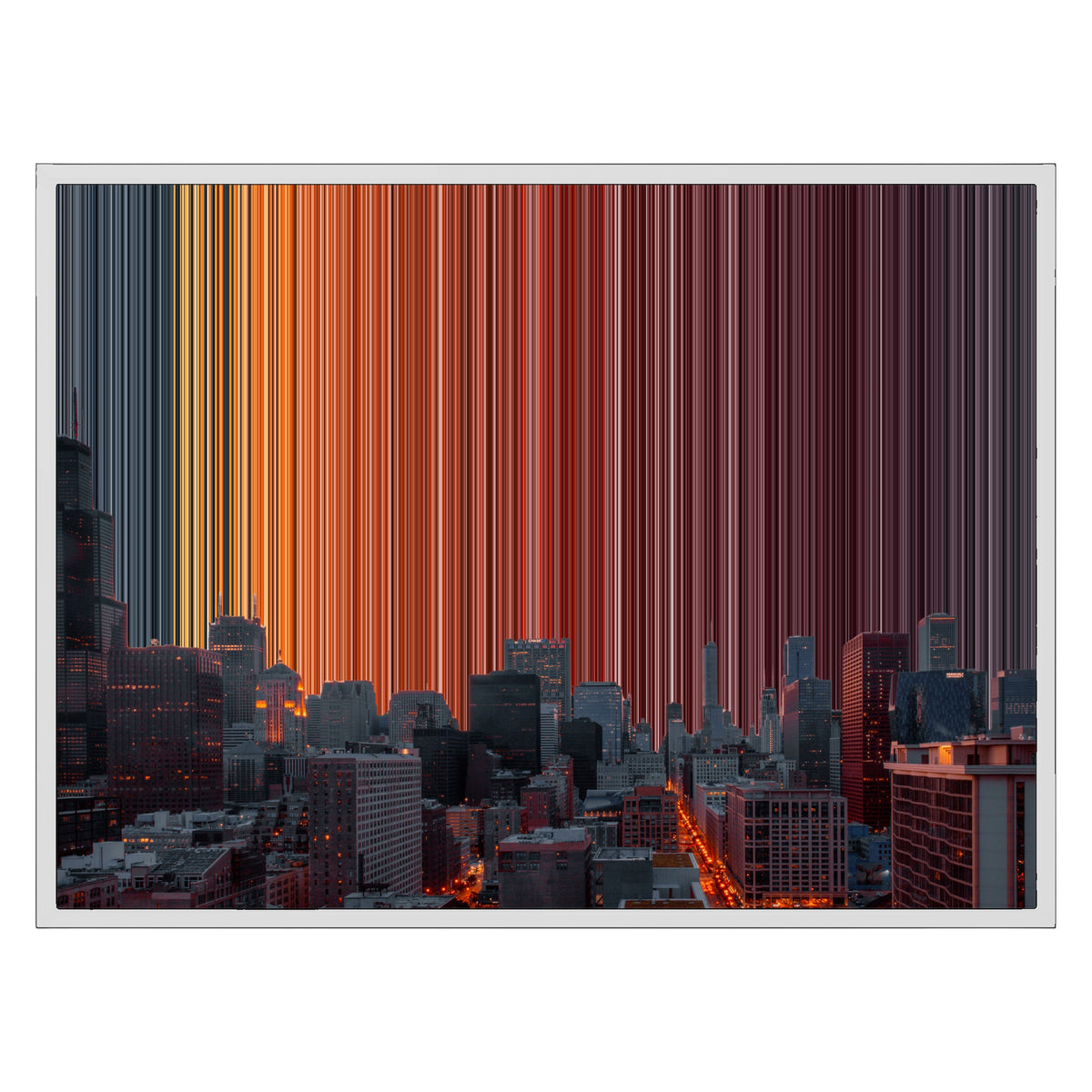 30×24" Float Frame Canvas - White Frame variant