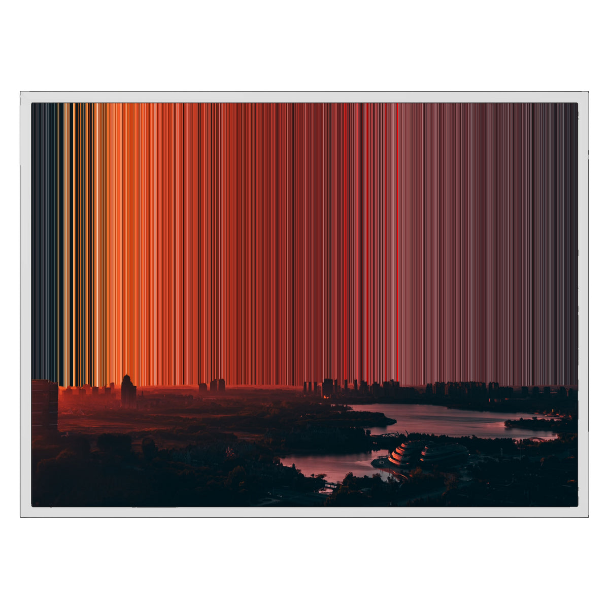 30×24" Float Frame Canvas - White Frame variant