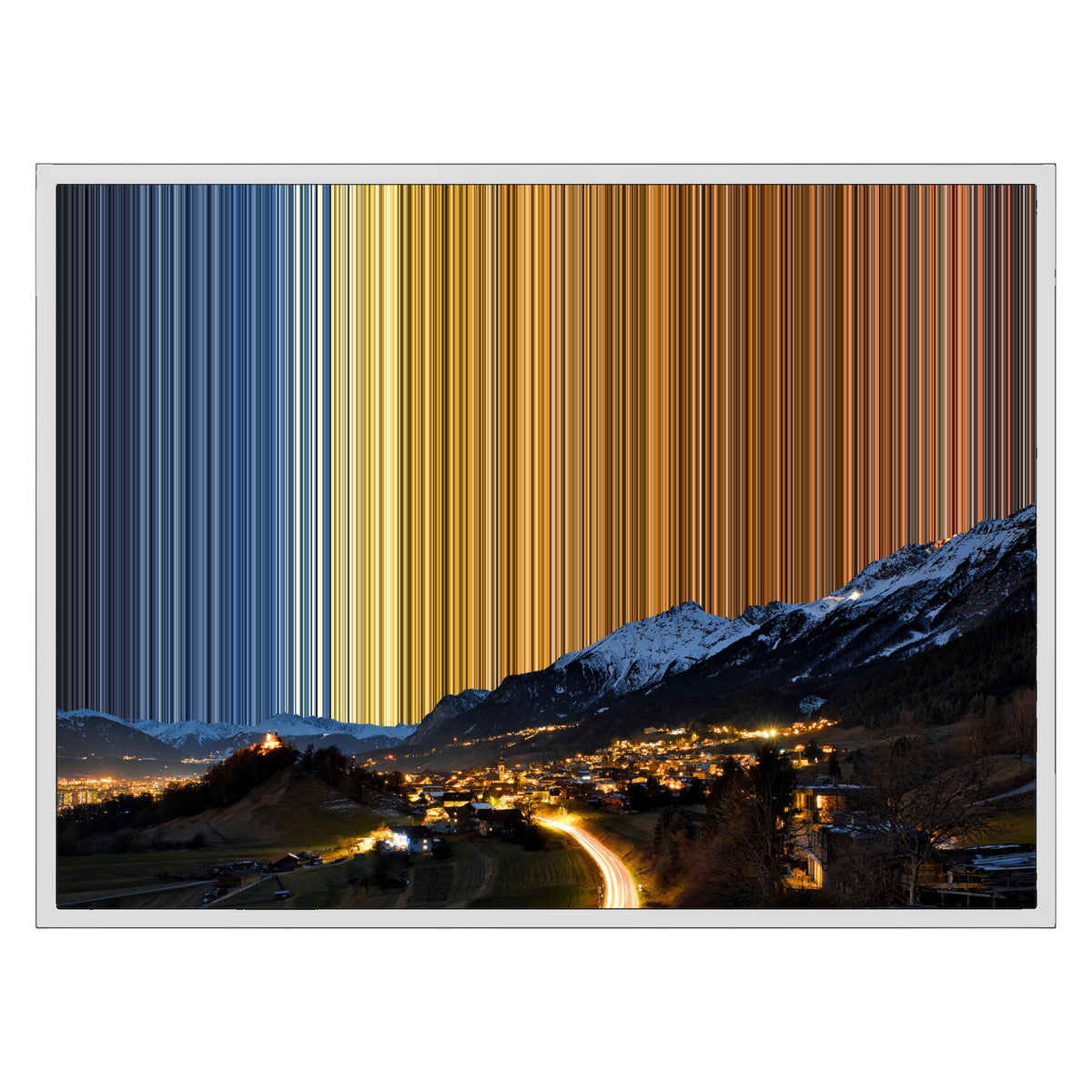 30×24" Float Frame Canvas - White Frame variant