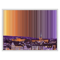Lærred i floater-ramme, 30×24", hvid ramme
