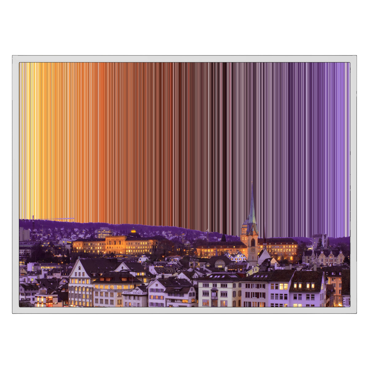Lærred i floater-ramme, 30×24", hvid ramme