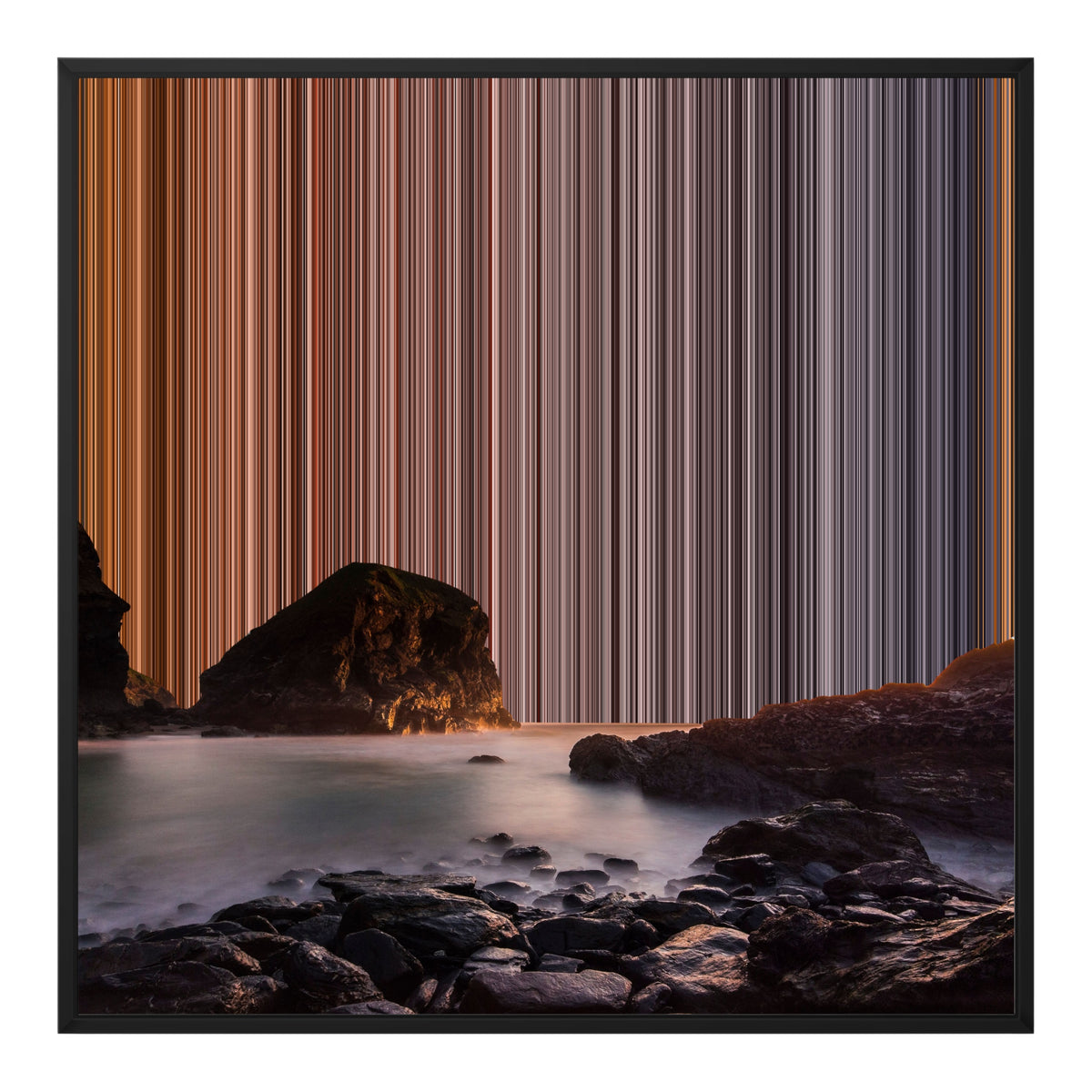 Lienzo con marco flotante, 30×30", marco negro