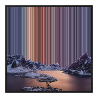 Lienzo con marco flotante, 30×30", marco negro