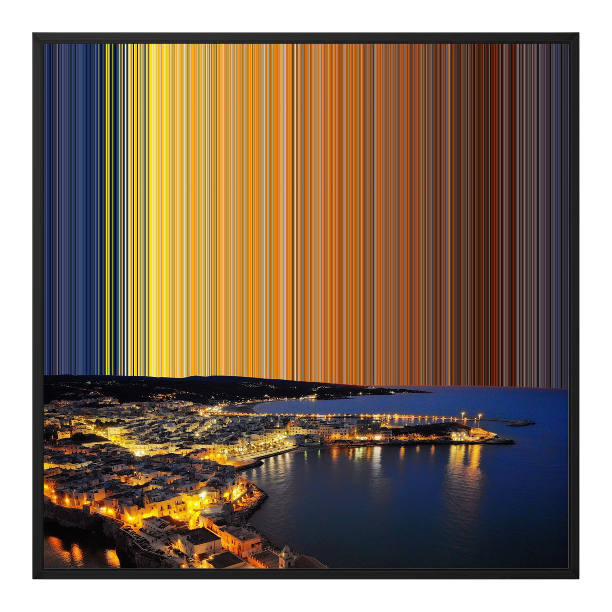 Lienzo con marco flotante, 30×30", marco negro