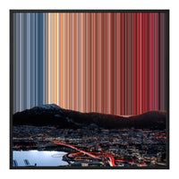 Lienzo con marco flotante, 30×30", marco negro
