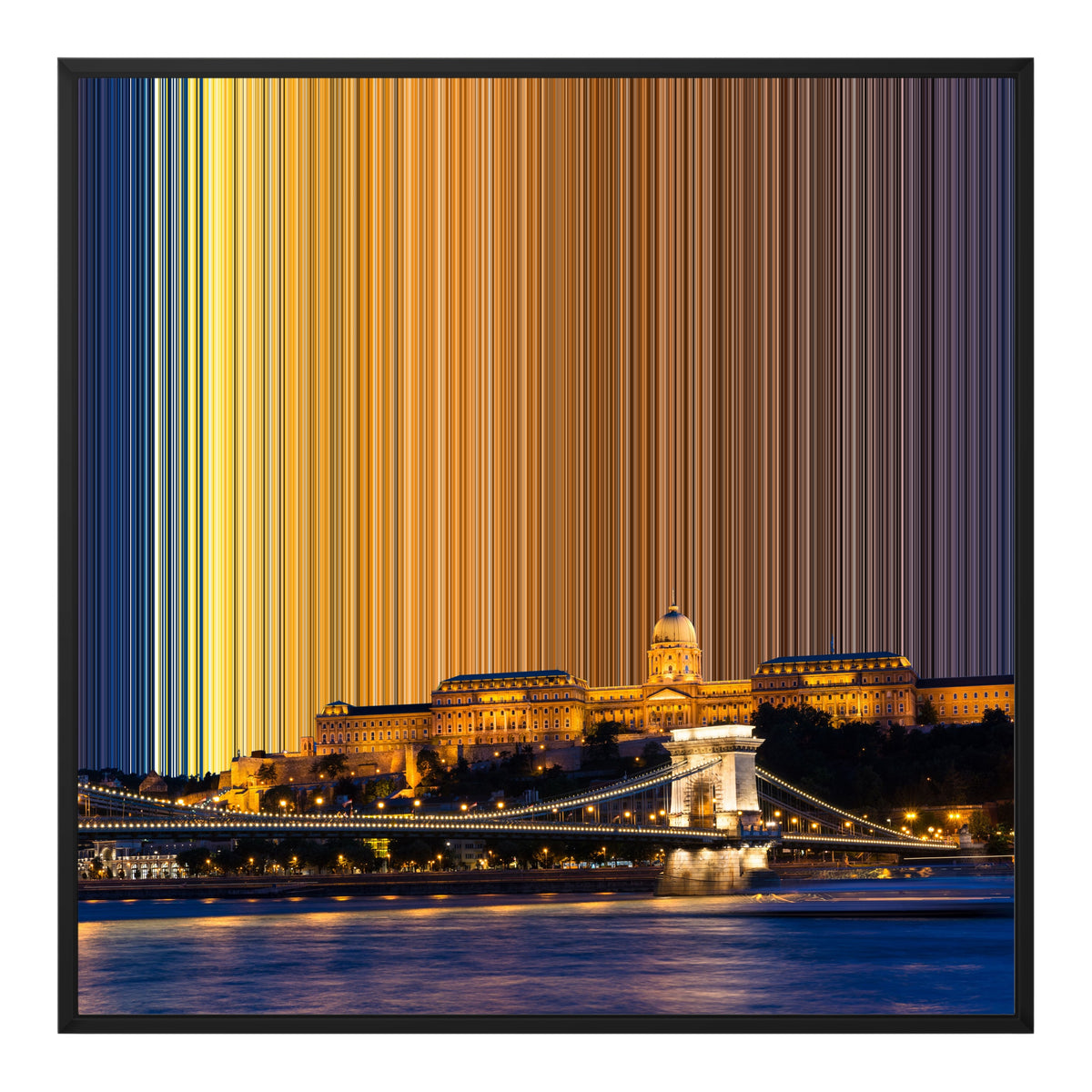 Lienzo con marco flotante, 30×30", marco negro
