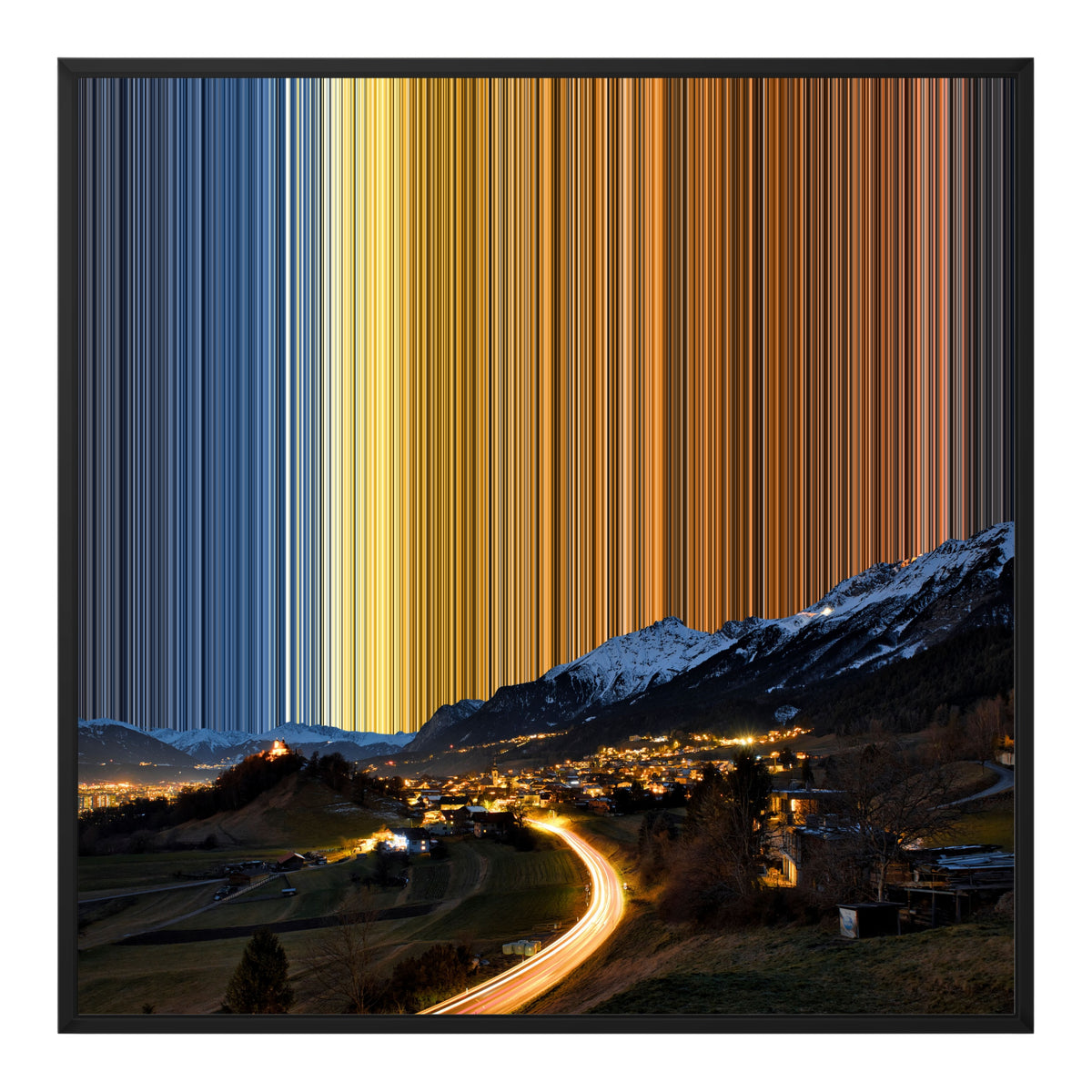30×30" Float Frame Canvas - Black Frame variant