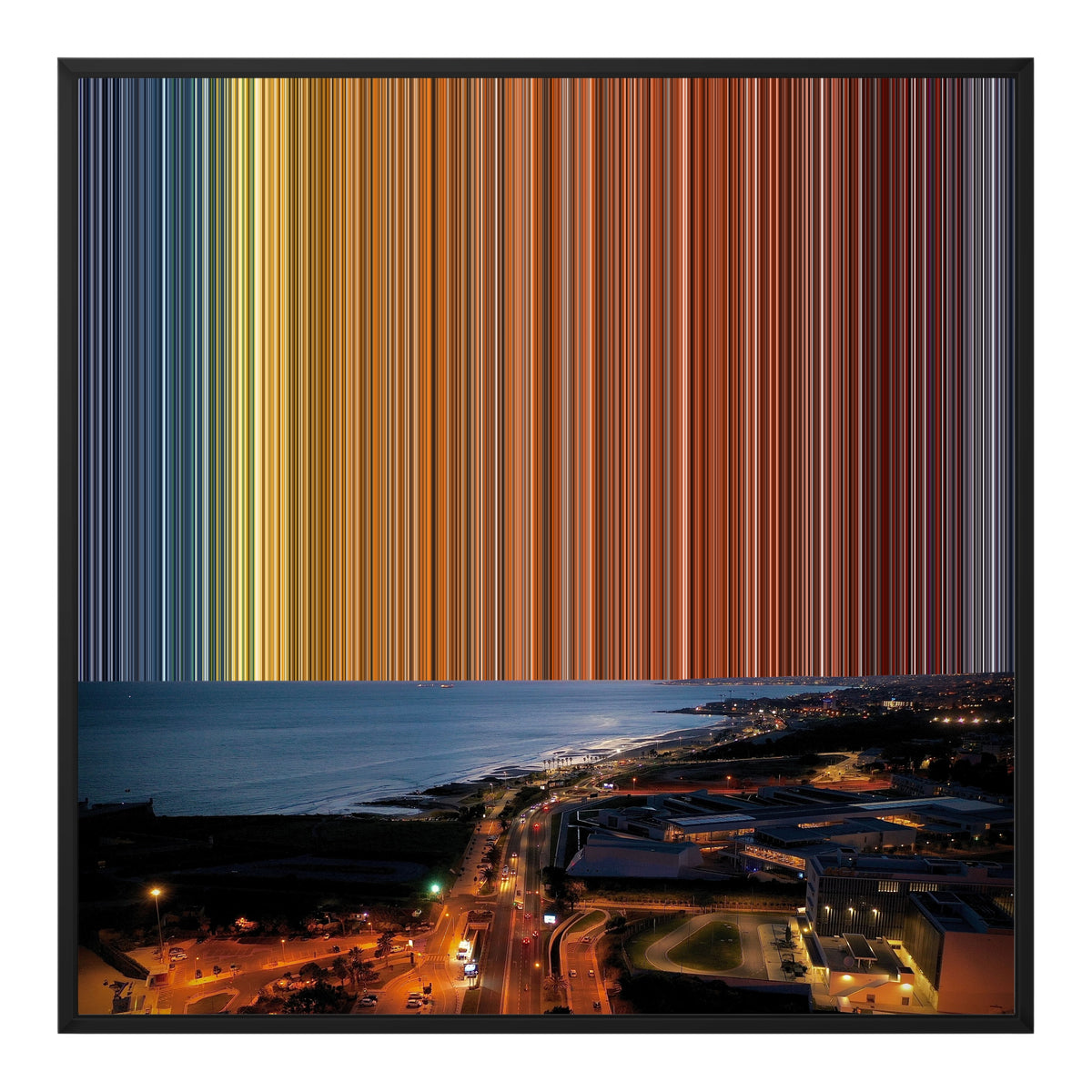 Lienzo con marco flotante, 30×30", marco negro