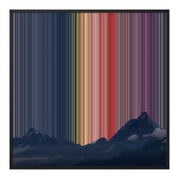 Lærred i floater-ramme, 30×30", sort ramme