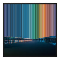 Lienzo con marco flotante, 30×30", marco negro
