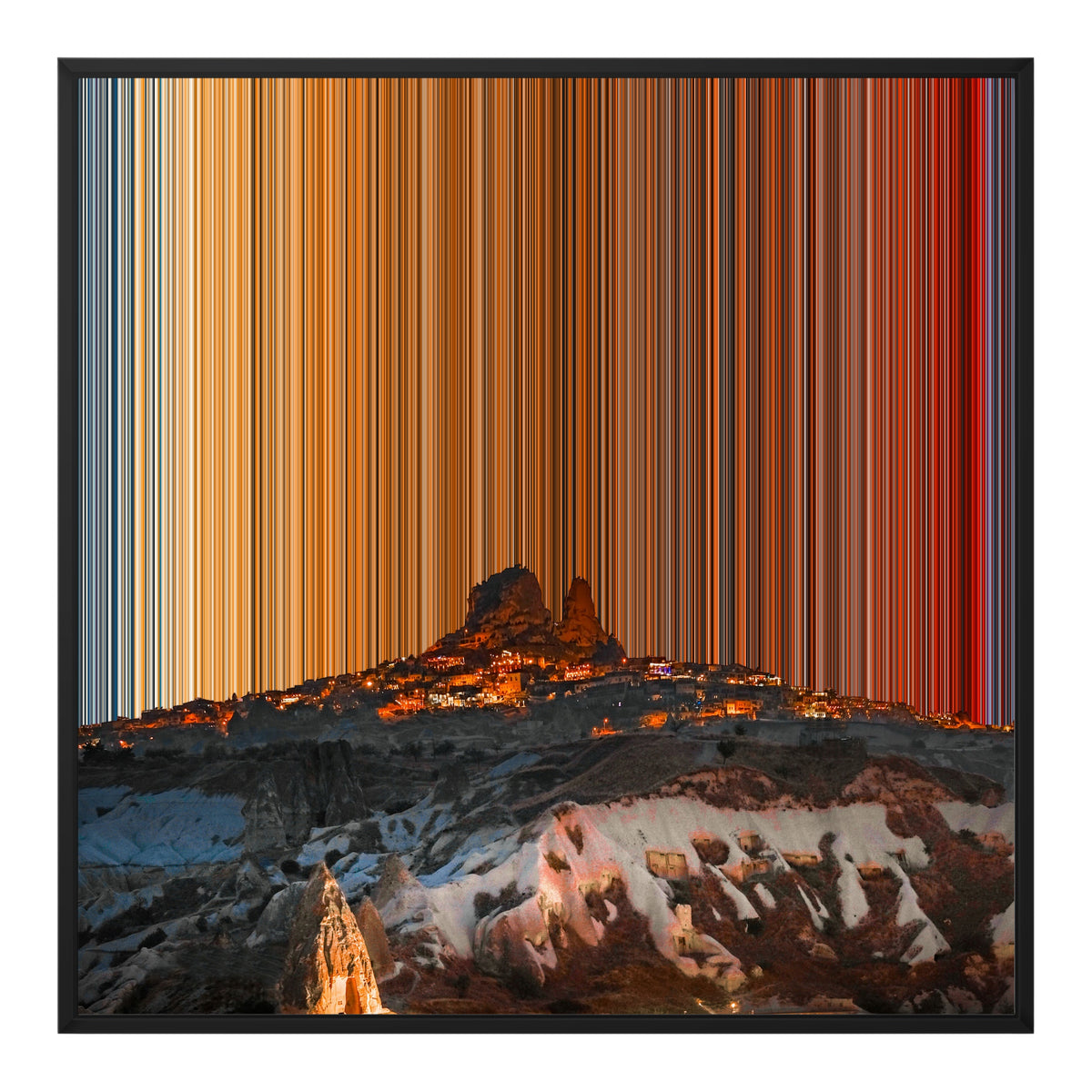 Canvastavla i floaterram, 30×30", svart ram