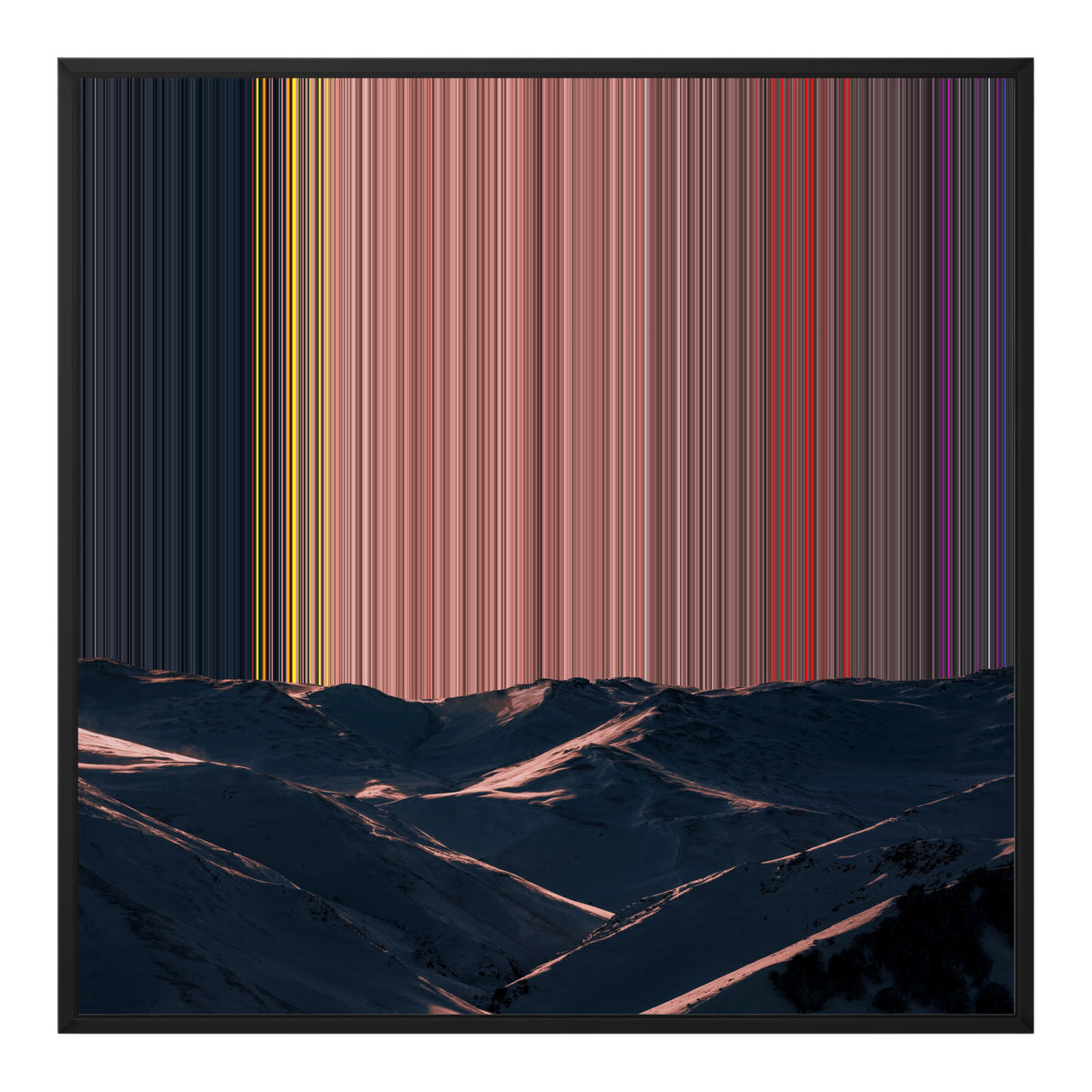 Canvas in baklijst, 30×30", zwarte lijst