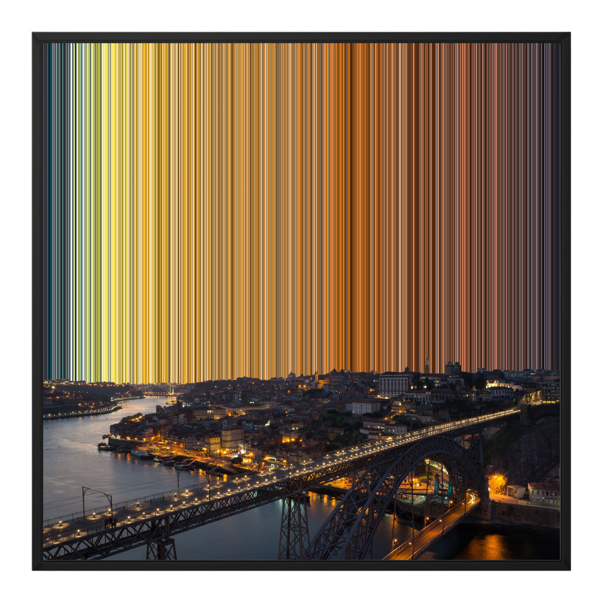 Lienzo con marco flotante, 30×30", marco negro