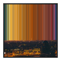 Lærred i floater-ramme, 30×30", sort ramme