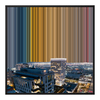 Lærred i floater-ramme, 30×30", sort ramme