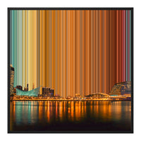 Lienzo con marco flotante, 30×30", marco negro