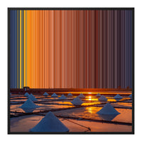 Canvastaulu kelluvassa kehyksessä, koko 30×30", musta kehys