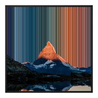 Leinwandbild mit Schattenfugenrahmen im Format 30×30", schwarzer Rahmen