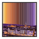 Lærred i floater-ramme, 30×30", sort ramme