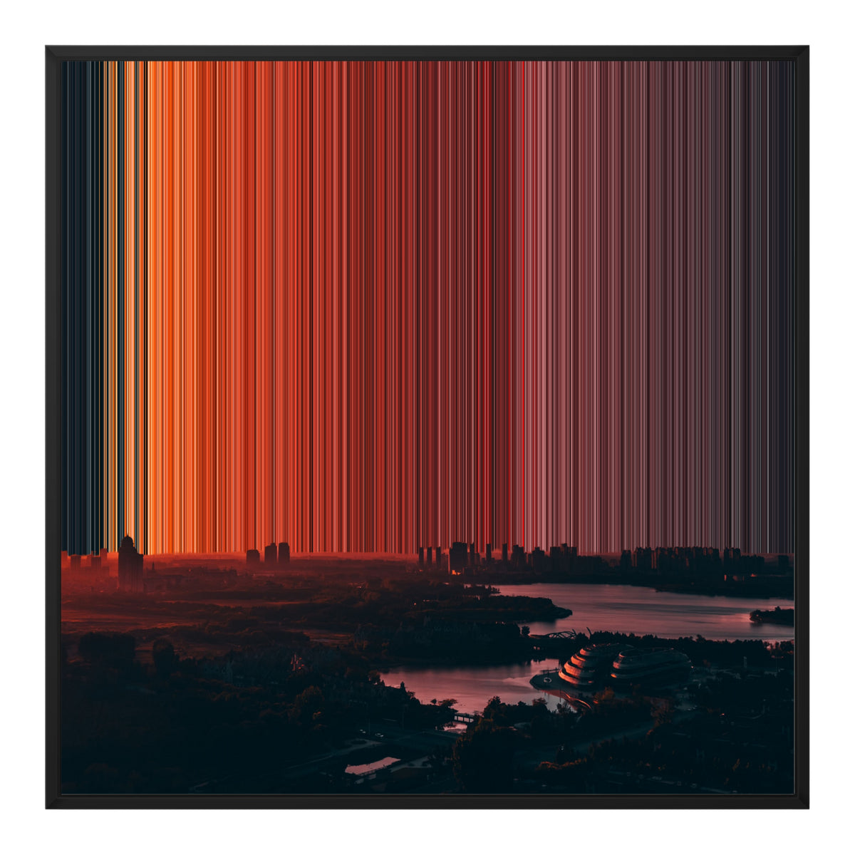 30×30" Float Frame Canvas - Black Frame variant