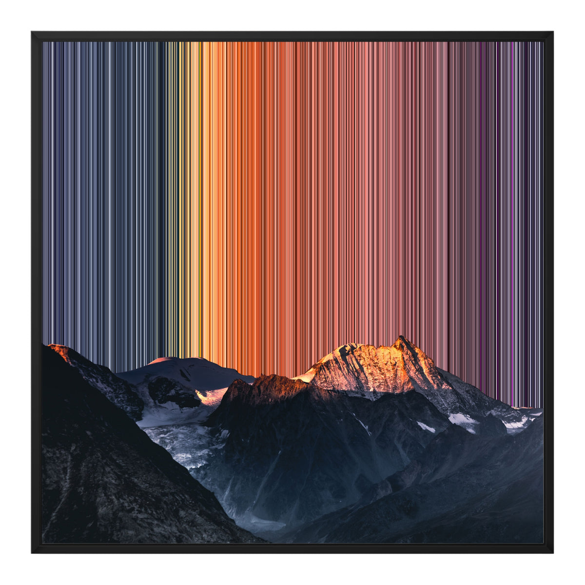 Lienzo con marco flotante, 30×30", marco negro