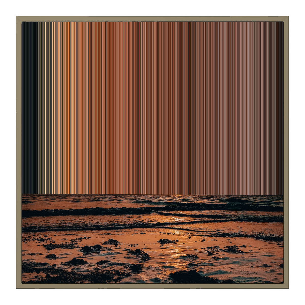 30×30" Float Frame Canvas - Natural Frame variant