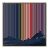 Lærred i floater-ramme, 30×30", ramme i naturtræ