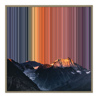Lienzo con marco flotante, 30×30", marco de madera natural