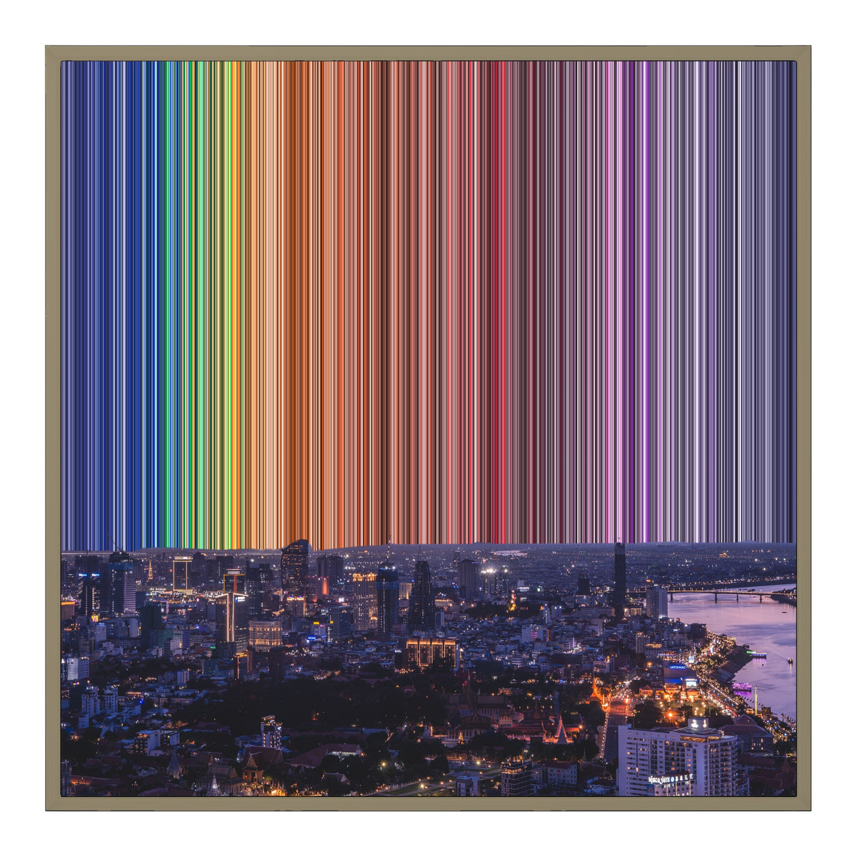 30×30" Float Frame Canvas - Natural Frame variant