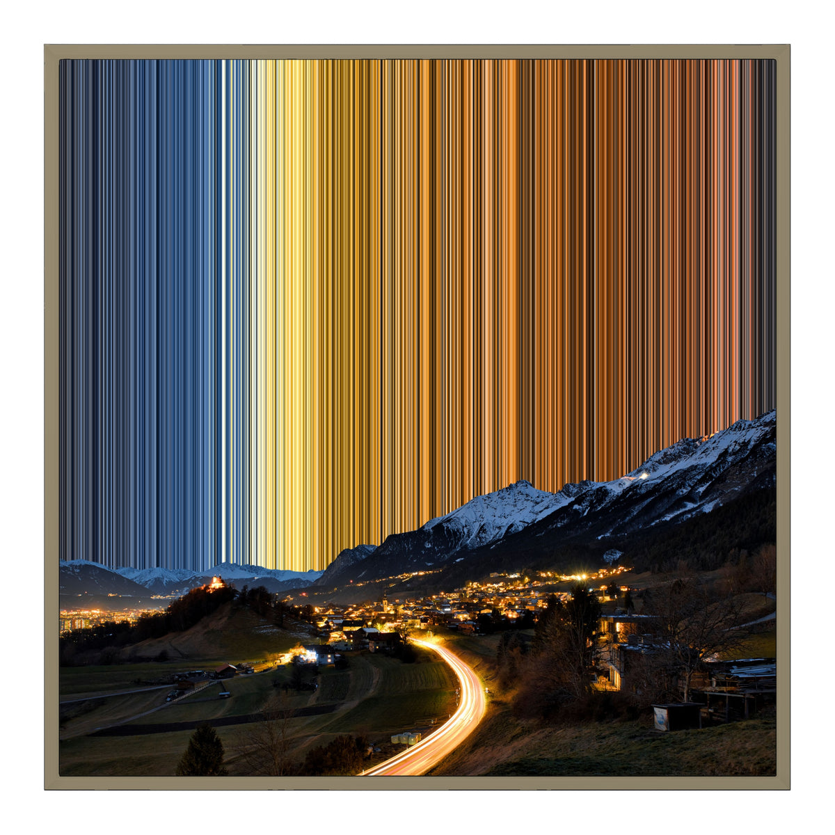30×30" Float Frame Canvas - Natural Frame variant