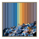 Lienzo con marco flotante, 30×30", marco de madera natural