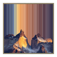 Leinwandbild mit Schattenfugenrahmen im Format 30×30", Rahmen aus Naturholz