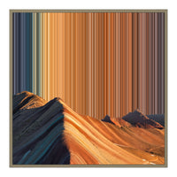 Lienzo con marco flotante, 30×30", marco de madera natural