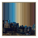 Lienzo con marco flotante, 30×30", marco de madera natural