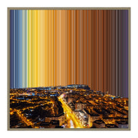 Lienzo con marco flotante, 30×30", marco de madera natural