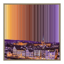 Lærred i floater-ramme, 30×30", ramme i naturtræ