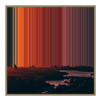 30×30" Float Frame Canvas - Natural Frame variant
