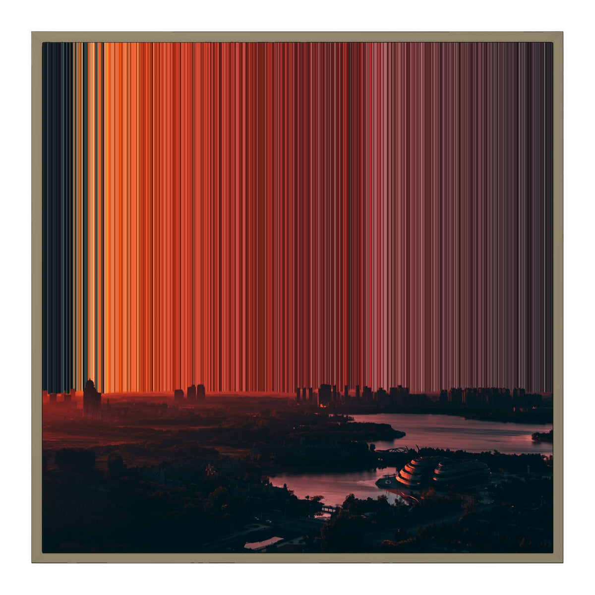 30×30" Float Frame Canvas - Natural Frame variant