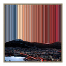Lienzo con marco flotante, 30×30", marco de madera natural