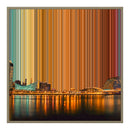 Lienzo con marco flotante, 30×30", marco de madera natural