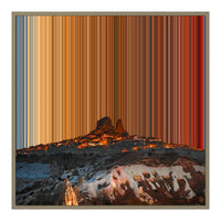 Canvastavla i floaterram, 30×30", ram i naturträ