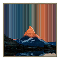 Leinwandbild mit Schattenfugenrahmen im Format 30×30", Rahmen aus Naturholz