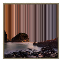 Lienzo con marco flotante, 30×30", marco de madera natural