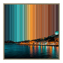 Lienzo con marco flotante, 30×30", marco de madera natural
