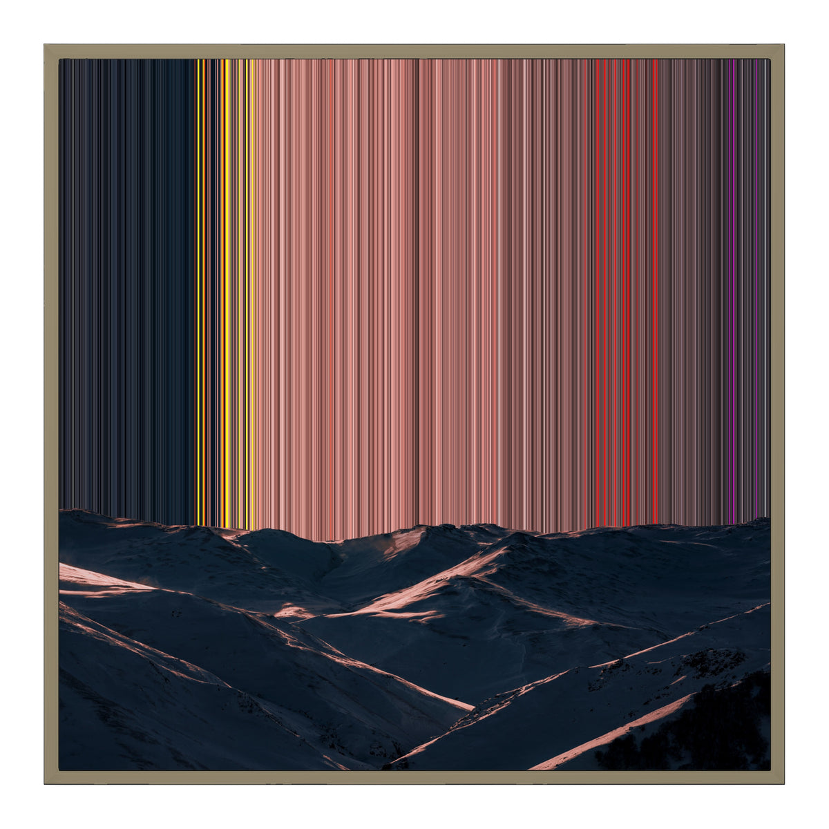 Canvas in baklijst, 30×30", naturel houten lijst