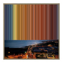 Lienzo con marco flotante, 30×30", marco de madera natural