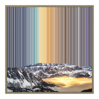 Lienzo con marco flotante, 30×30", marco de madera natural
