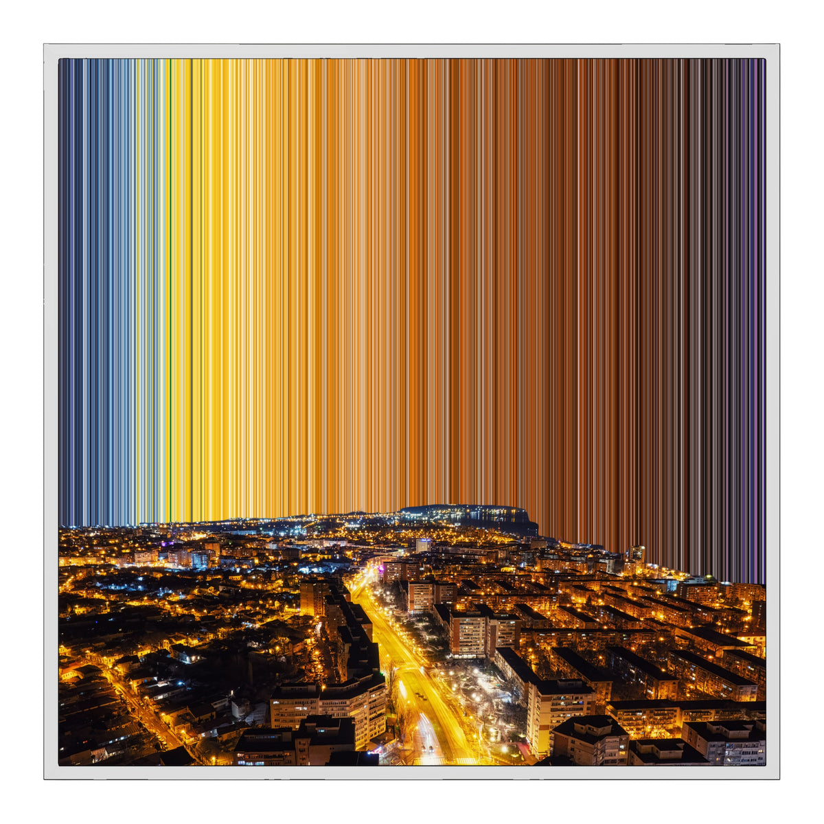 Lienzo con marco flotante, 30×30", marco blanco